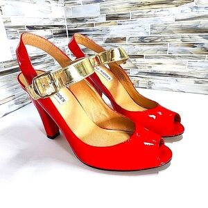 Steve Madden Patent Leather Red Heels.